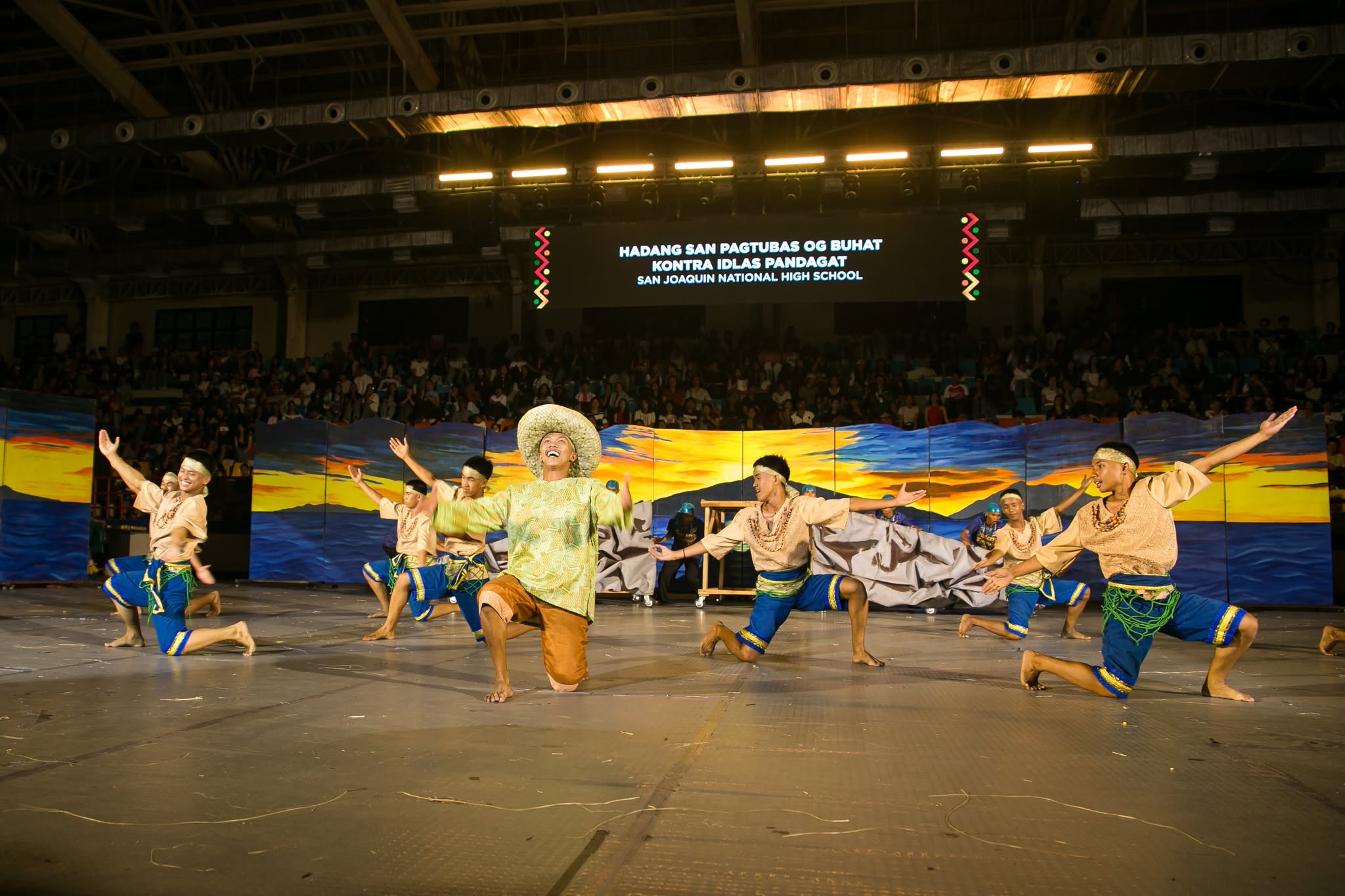 San Joaquin National High School performs Hadang san Pagtubas at the Hadang Festival 2026 street dancing competition, Calbayog City