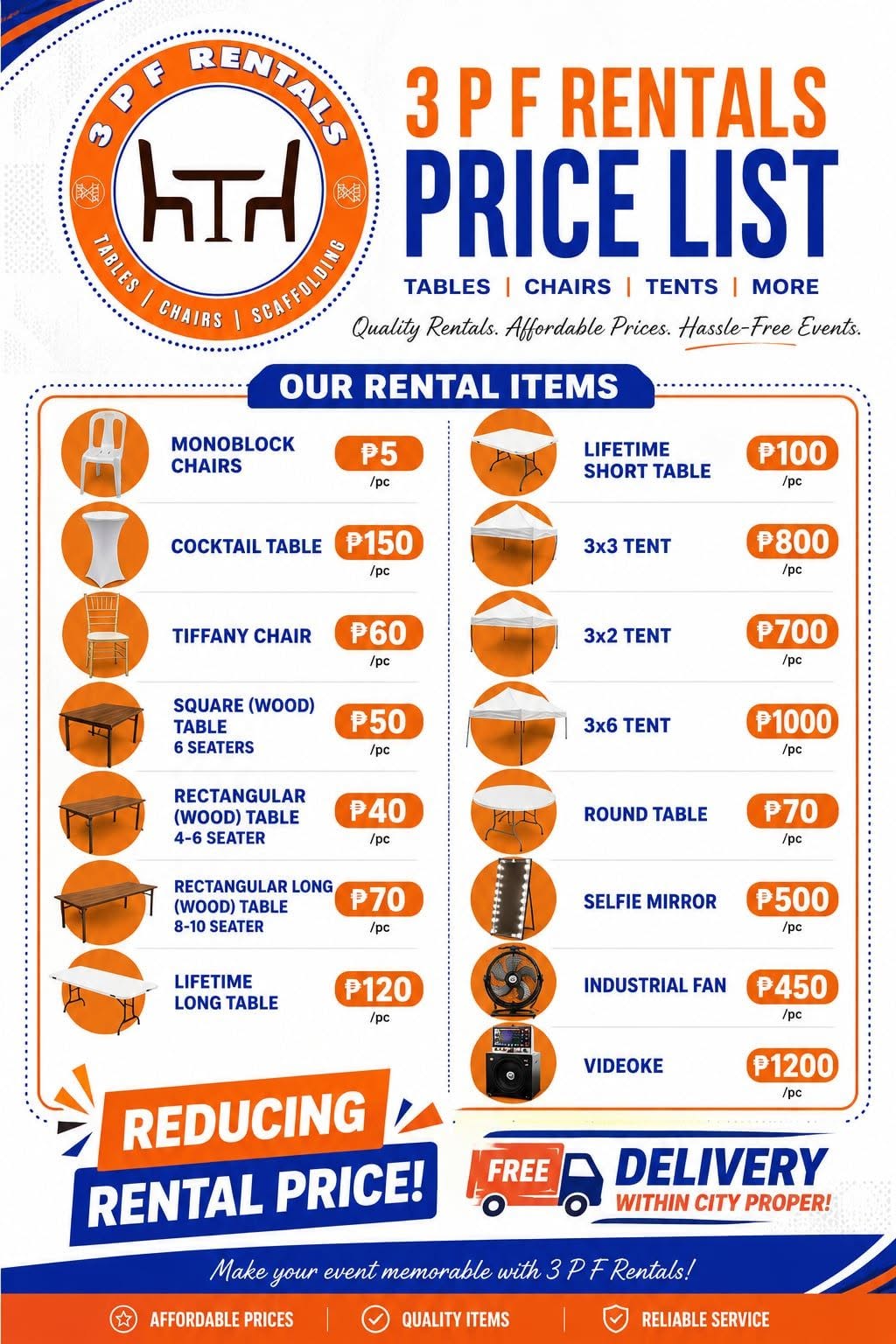 3pf party needs rental