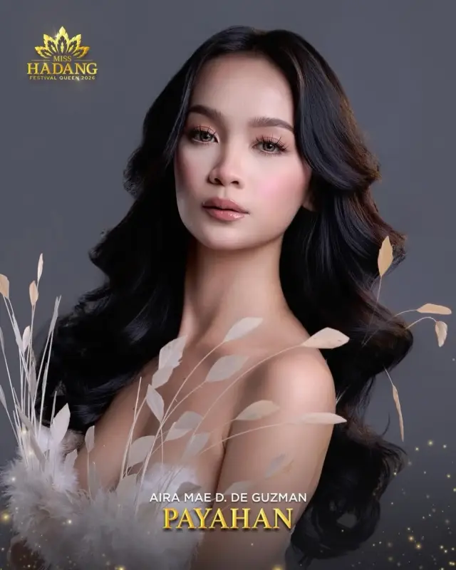 Aira Mae D. De Guzman, candidate, Miss Hadang Festival Queen 2026, representing Payahan