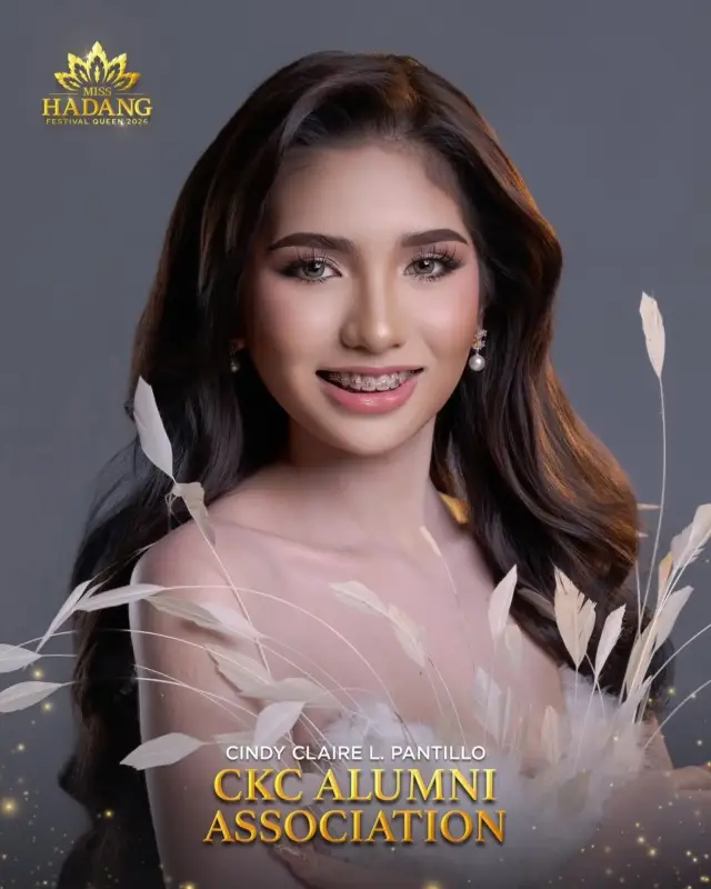 Cindy Claire L. Pantillo, candidate, Miss Hadang Festival Queen 2026, representing CKC Alumni Association