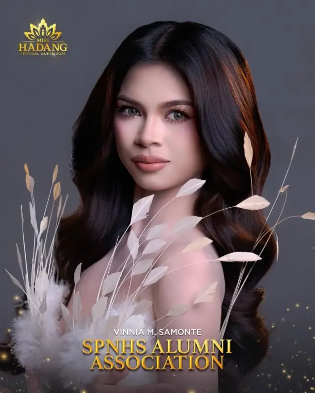 Vinnia M. Samonte, candidate, Miss Hadang Festival Queen 2026, representing SPNHS Alumni Association